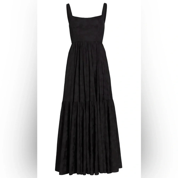 MICHELLE SMITH x Saks Eva Tiered Maxi Dress in black - Picture 2 of 8